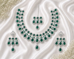 Zircon Set-02 (Silver/Dark Green)