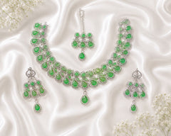Zircon Set-02 (Silver/Light Green)