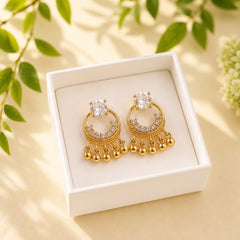 Zircon Earring-225 (White)