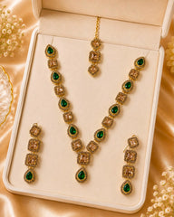 Zircon Necklace-54 (Green)
