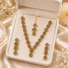 Zircon Necklace-54 (Golden)