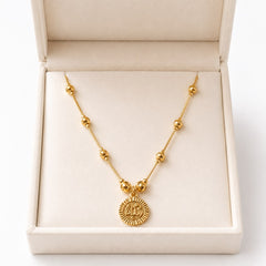 Gold Plated Pendant-350 (Golden)(ALLAH)