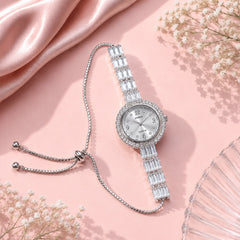 Zircon Adjustable Watch-02 (Silver)