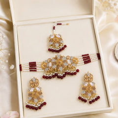 Turkish Choker Set-05 (Maroon)