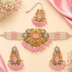 Turkish Choker Set-07 (Pink)