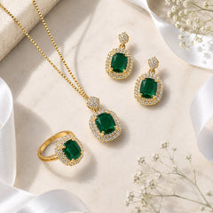 Zircon Locket Set-171 (Green)