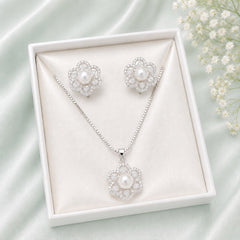 Zircon Locket Set-173 (Silver)