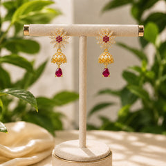 Zircon Jhumki-103 (Maroon)