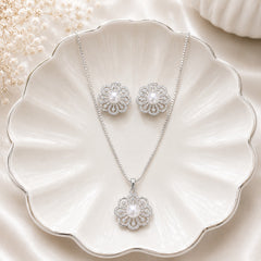Zircon Locket Set-172 (Silver)