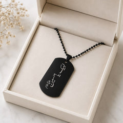 Labbaik Ya Hussain Locket for Boys & Girls (Black)