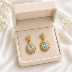 Zircon Earring-231 (Light Blue)