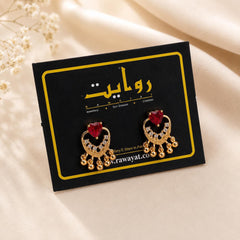 Zircon Earring-234 (Maroon)
