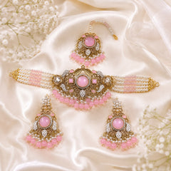 Turkish Choker Set-08 (Pink)