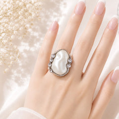 Baroque Pearl Ring-02 (Silver)