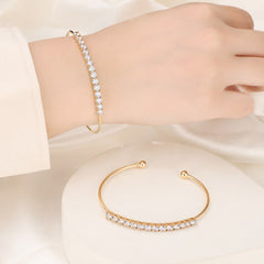 Adjustable Kara Bracelet-41 (Golden)