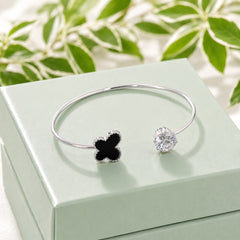 Adjustable Kara Bracelet-40 (Silver/Black)