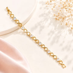 Zircon Bracelet-90 (Golden/White)