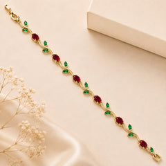Tulip Bracelet (Golden/Red,Green)