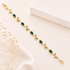 Tulip Bracelet (Golden/Green)