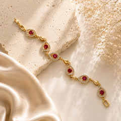 Zircon Bracelet-85 (Maroon)