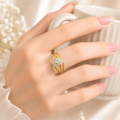 Zircon Ring-434 (Golden)