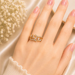 Zircon Ring-438 (Golden)