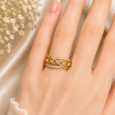Zircon Ring-442 (Golden)