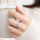 Zircon Ring-428 (Silver/White)
