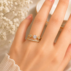 Zircon Ring-447 (Golden)
