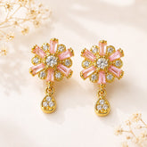 Zircon Earring-238 (Pink)