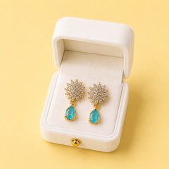 Zircon Earring-242 (Ferozi)