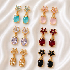 Zircon Earring-239 (Pink)