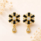 Zircon Earring-238 (Black)
