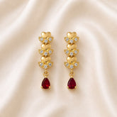 Zircon Earring-251 (Maroon)