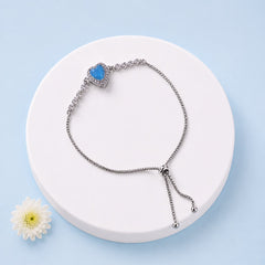 Adjustable Bracelet-280 (Silver/Ferozi)