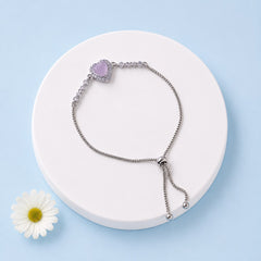 Adjustable Bracelet-280 (Silver/Pink)