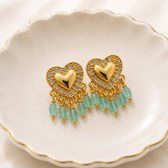 Zircon Earring-253 (Mint Green)