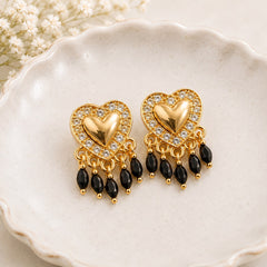 Zircon Earring-253 (Black)