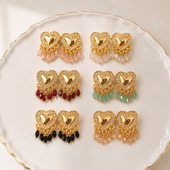 Zircon Earring-253 (Maroon)