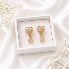 Zircon Earring-254 (Pink)