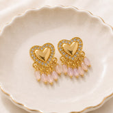 Zircon Earring-253 (Pink)