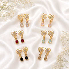 Zircon Earring-254 (Pink)
