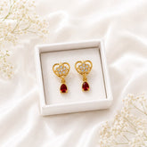 Zircon Earring-254 (Maroon)