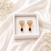 Zircon Earring-254 (Black)