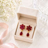 Zircon Earring-256 (Maroon)