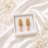Zircon Hoop Earring-240 (Pink)