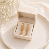 Zircon Hoop Earring-241 (Golden)