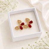 Zircon Butterfly Stud-223 (Maroon)