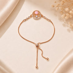 Adjustable Bracelet-290 (Golden/Pink)