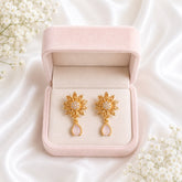 Zircon Hoop Earring-247 (Pink)